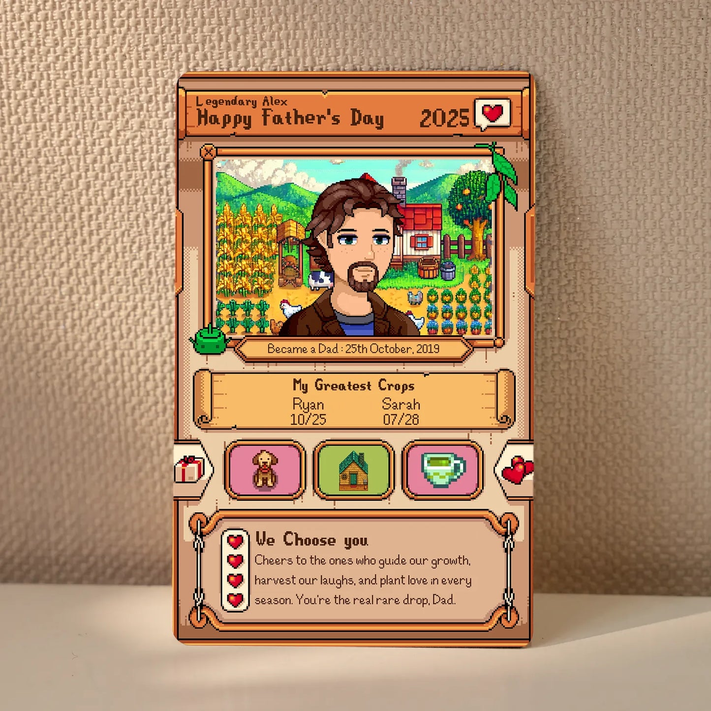 Gamer Dad Custom Metal Trading Card