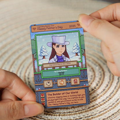 Gamer Dad Custom Metal Trading Card