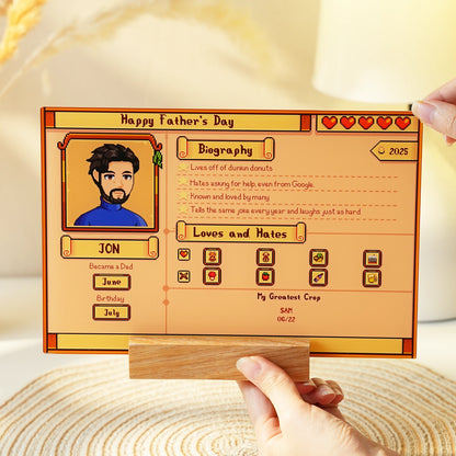 Custom Dad Profile Acrylic Plaque