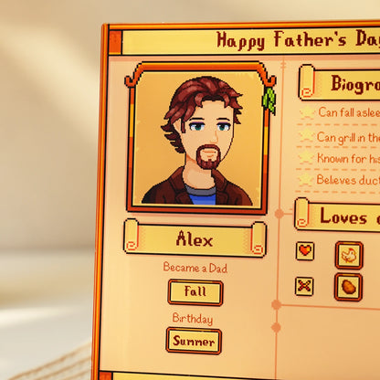 Custom Dad Profile Acrylic Plaque
