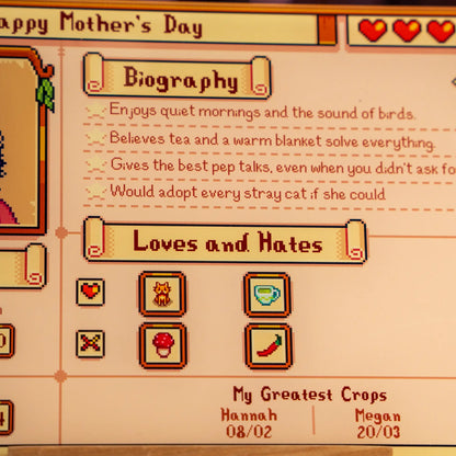 Custom Mother's Profile Acrylic Plaque