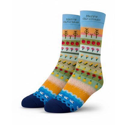 Custom Cozy Farm Life Socks ( New )