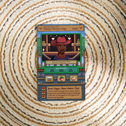 Gamer Dad Custom Metal Trading Card